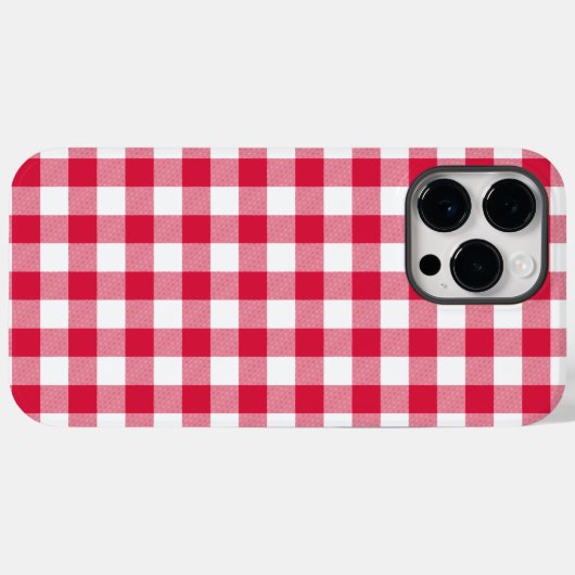 Red Gingham Case-Mate iPhone Hülle (Rückseite (Horizontal))