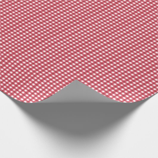 Red Gingham Charm Geschenkpapier (Ecke)