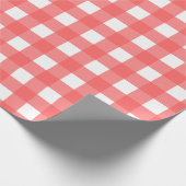 Red Gingham Check Pattern Geschenkpapier (Ecke)