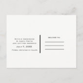 Red Gingham Checked Rustic Country Save the Date Ankündigungspostkarte (Rückseite)