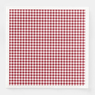Red Gingham Checkered Kariertes Muster Serviette
