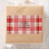 Red Gingham Checkered Pattern Burlap Look (Insitu)