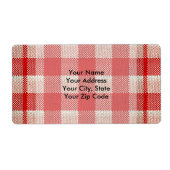 Red Gingham Checkered Pattern Burlap Look (Vorne)