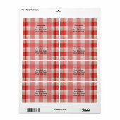 Red Gingham Checkered Pattern Burlap Look (Vorne)