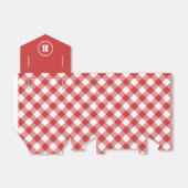 Red Gingham Checkered Pattern Gevor Box Geschenkschachtel (Ungefaltet)