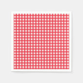 Red Gingham Checkered Rustic Country Picnic Party Serviette (Vorderseite)