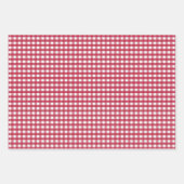 Red Gingham Checks Design Geschenkpapier Set (Vorderseite 2)