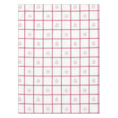 Red Gingham Christmas Pattern Tischdecke (Vorderseite)