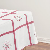 Red Gingham Christmas Pattern Tischdecke (Beispiel)