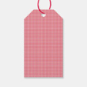 Red Gingham Colorful Classic Timeless Fun Geschenkanhänger (Vorderseite)