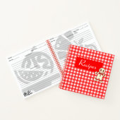 Red Gingham Cookie Rezept Binder Notizblock (Innenseite)