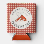 Red Gingham Crawfish Boil Seafood Party Dosenkühler (Vorderseite)