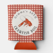 Red Gingham Crawfish Boil Seafood Party Dosenkühler (Rückseite)
