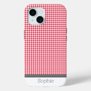 Red Gingham Custom Samsung Case-Mate iPhone Hülle