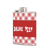 Red Gingham Drink Flachmann (Links)