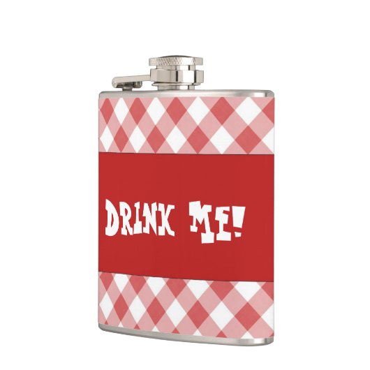 Red Gingham Drink Flachmann (Links)