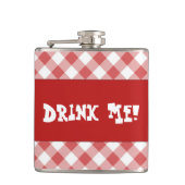 Red Gingham Drink Flachmann (Vorderseite)