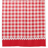 Red Gingham Duwer Vorhang (Vorderseite)