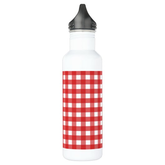 Red Gingham Edelstahlflasche (Links)