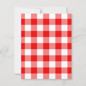 Red Gingham Einladung (Vorderseite)