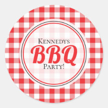 Red Gingham Family Party GRILLEN