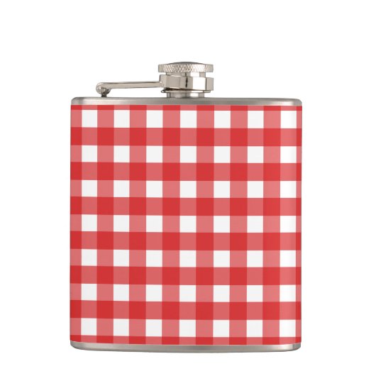 Red Gingham Flachmann (Vorderseite)