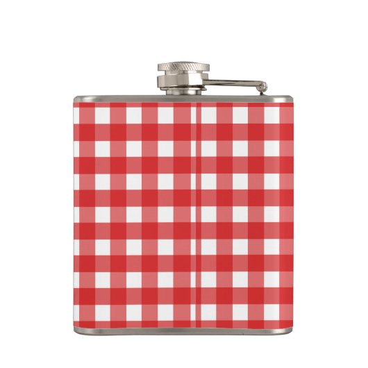 Red Gingham Flachmann (Rückseite)