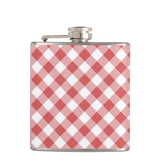 Red Gingham Flask Flachmann (Vorderseite)