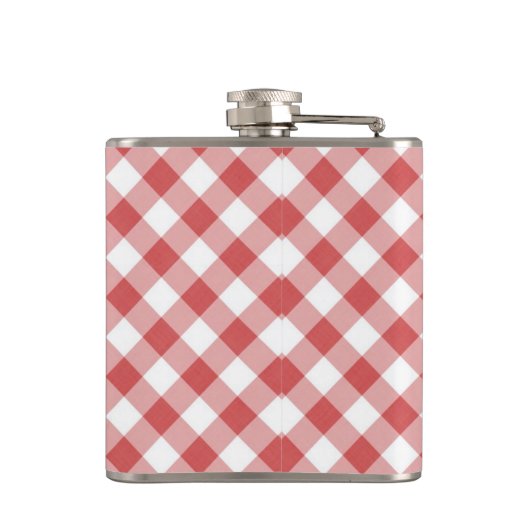 Red Gingham Flask Flachmann (Rückseite)