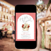 Red Gingham Fresh off Market Brautparty Arc Einladung