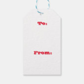 Red Gingham Geschenkanhänger (Rückseite)