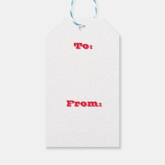 Red Gingham Geschenkanhänger (Rückseite)