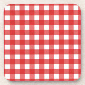 Red Gingham Getränkeuntersetzer (Vorderseite)