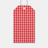 Red Gingham Gift Tag Geschenkanhänger (Vorderseite)