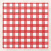 Red Gingham Glasuntersetzer (Vorderseite)