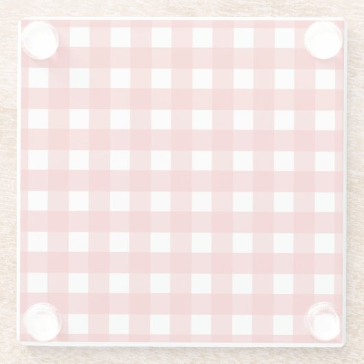 Red Gingham Glasuntersetzer (Rückseite)