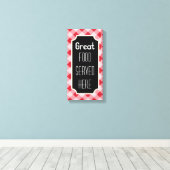 Red Gingham Great Food Sign Leinwand (Insitu (Holzboden))