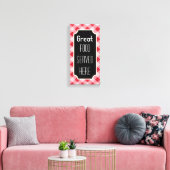 Red Gingham Great Food Sign Leinwand (Insitu (Wohnzimmer))
