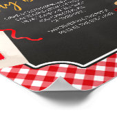 Red Gingham GRILLEN Baby Shower Say Baby nicht Poster (Ecke)