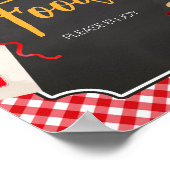 Red Gingham GRILLEN Baby Showfood Poster (Ecke)