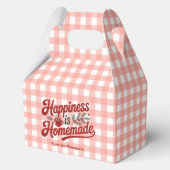 Red Gingham "Happiness is Homemade" Leckerei Geschenkschachtel (Vorderseite)