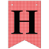 Red Gingham HAPPY BIRTHDAY Banner (Zweite Fahne)