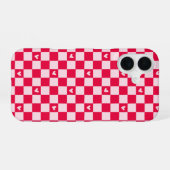 Red Gingham Heart Phone Case iPhone 16 Hülle (Rückseite (Horizontal))
