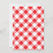 Red Gingham I Do GRILLEN Probe Abendessen Einladun Einladung (Rückseite)