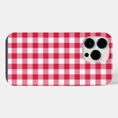 Red Gingham iPhone Hülle (Rückseite (Horizontal))