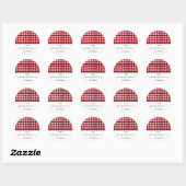 Red Gingham Jar Sticker (Blatt)