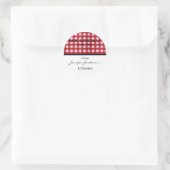 Red Gingham Jar Sticker (Tasche)