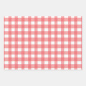 Red Gingham Kariert Birthday Party Geschenkpapier Set (Vorderseite 3)