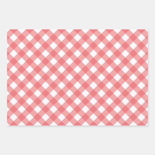 Red Gingham Kariert Birthday Party Geschenkpapier Set (Vorderseite 2)