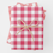Red Gingham Kariert Birthday Party Geschenkpapier Set (Beispiel)
